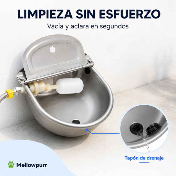 Mellowpurr AquaJardín | Bebedero Automático de Exterior para Perros