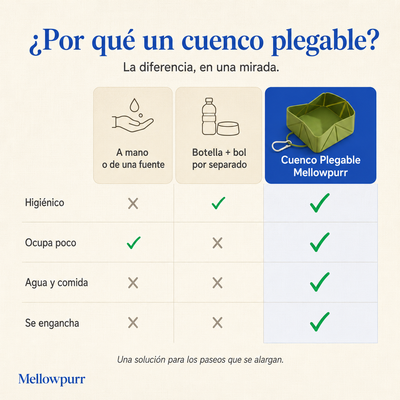 Cuenco Plegable para Perros – Comida y Agua | Mellowpurr