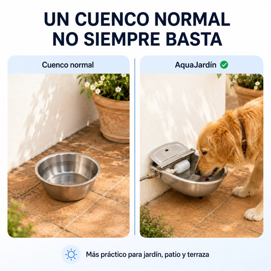 Mellowpurr AquaJardín | Bebedero Automático de Exterior para Perros