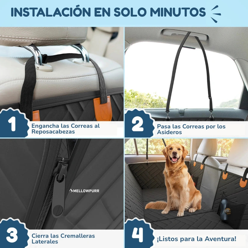 Mellowpurr Protector de Asiento para Perros con Base Rígida