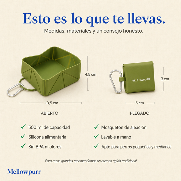Cuenco Plegable para Perros – Comida y Agua | Mellowpurr