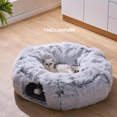 Cama Túnel MellowPurr 2 en 1 | Juego y Descanso Infinito