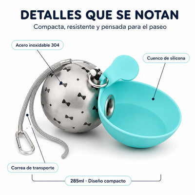 Mellowpurr PaseoFresh | Botella-Bebedero Portátil para Perros