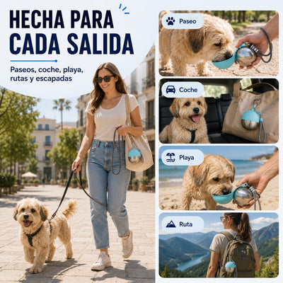 Mellowpurr PaseoFresh | Botella-Bebedero Portátil para Perros