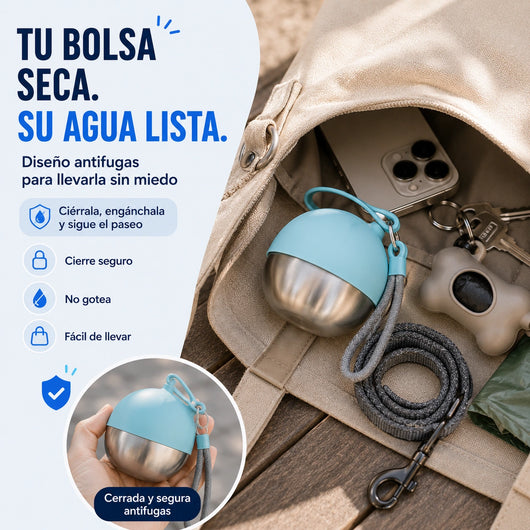 Mellowpurr PaseoFresh | Botella-Bebedero Portátil para Perros