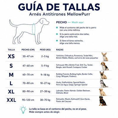 Arnés Antitirones Personalizado Mellowpurr para Perros